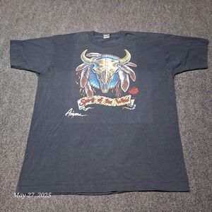 Vintage Spirit of The Wind T Shirt Size XL Black BEST Single Stitch 90s Arizona